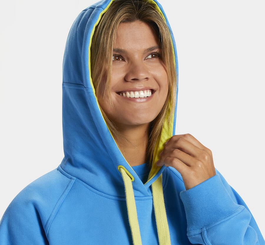 Sweat À Capuche Hoka One One Bondi Femme - Bleu - TGH-821549